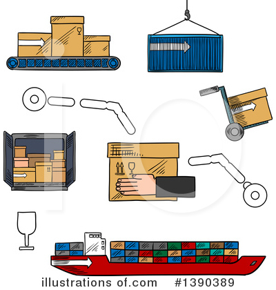 Royalty-Free (RF) Shipping Clipart Illustration by Vector Tradition SM - Stock Sample #1390389