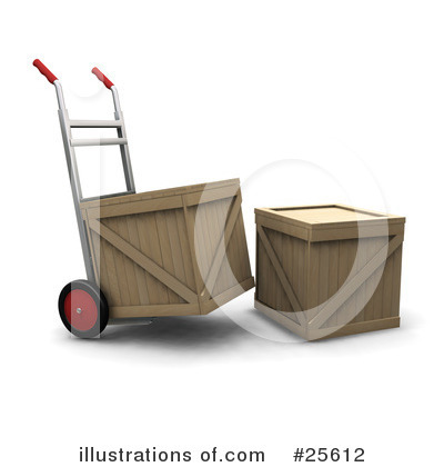 Hand Truck Clipart #25612 by KJ Pargeter