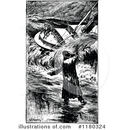 Royalty-Free (RF) Shipwreck Clipart Illustration by Prawny Vintage - Stock Sample #1180324