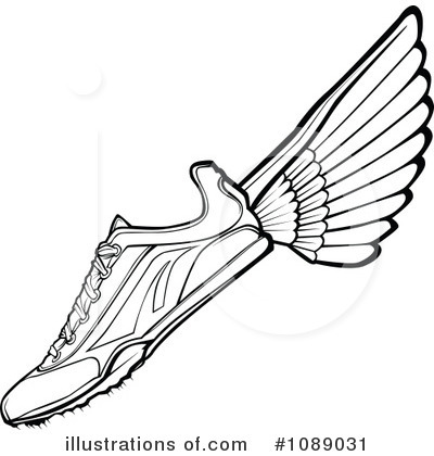 Royalty-Free (RF) Shoe Clipart Illustration by Chromaco - Stock Sample #1089031