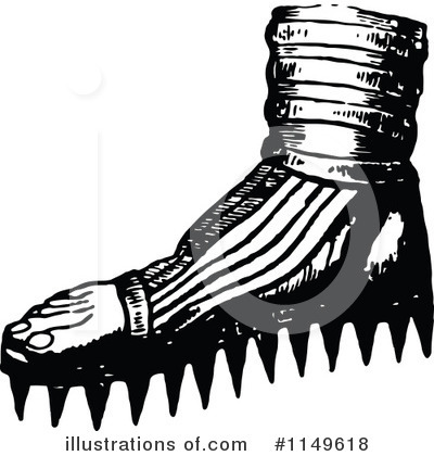 Royalty-Free (RF) Shoe Clipart Illustration by Prawny Vintage - Stock Sample #1149618
