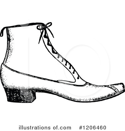Royalty-Free (RF) Shoe Clipart Illustration by Prawny Vintage - Stock Sample #1206460