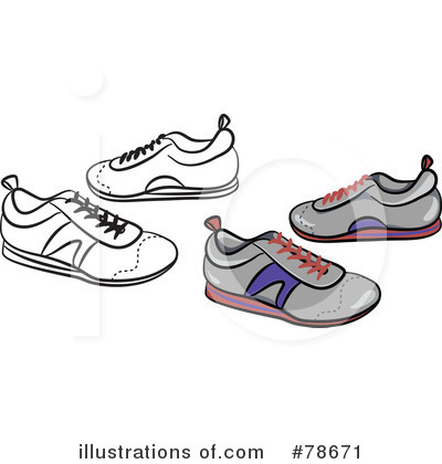 Royalty-Free (RF) Shoe Clipart Illustration by Prawny - Stock Sample #78671
