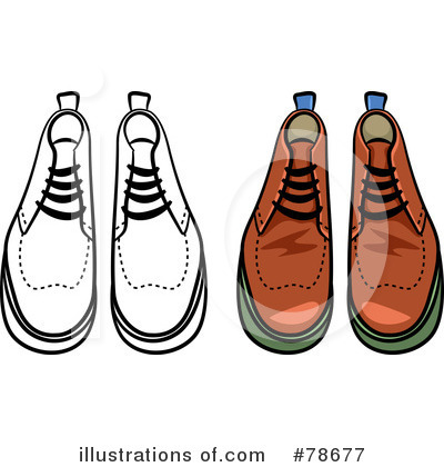 Royalty-Free (RF) Shoe Clipart Illustration by Prawny - Stock Sample #78677