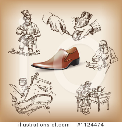 Royalty-Free (RF) Shoemaker Clipart Illustration by Eugene - Stock Sample #1124474