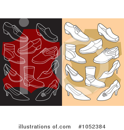 Royalty-Free (RF) Shoes Clipart Illustration by Any Vector - Stock Sample #1052384
