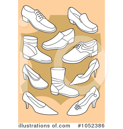 Royalty-Free (RF) Shoes Clipart Illustration by Any Vector - Stock Sample #1052386