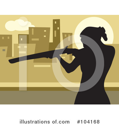 Royalty-Free (RF) Shooting Clipart Illustration by Prawny - Stock Sample #104168