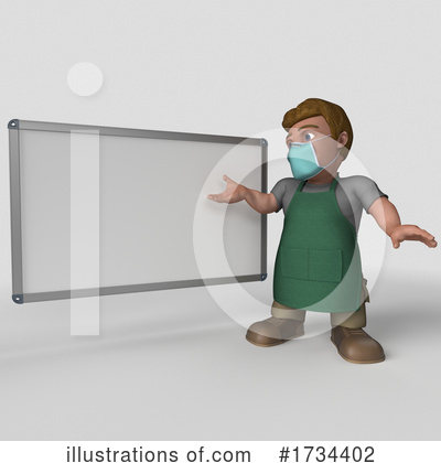 White Board Clipart #1734402 by KJ Pargeter