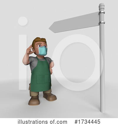 Royalty-Free (RF) Shop Keeper Clipart Illustration by KJ Pargeter - Stock Sample #1734445