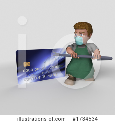 Royalty-Free (RF) Shop Keeper Clipart Illustration by KJ Pargeter - Stock Sample #1734534