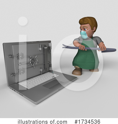 Royalty-Free (RF) Shop Keeper Clipart Illustration by KJ Pargeter - Stock Sample #1734536