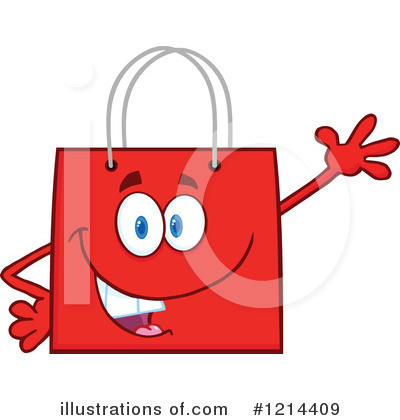 Royalty-Free (RF) Shopping Bag Clipart Illustration by Hit Toon - Stock Sample #1214409