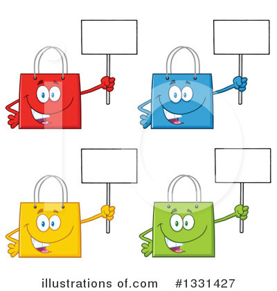 Royalty-Free (RF) Shopping Bag Clipart Illustration by Hit Toon - Stock Sample #1331427