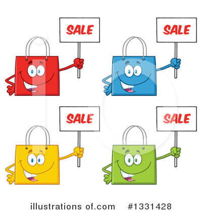 Royalty-Free (RF) Shopping Bag Clipart Illustration by Hit Toon - Stock Sample #1331428