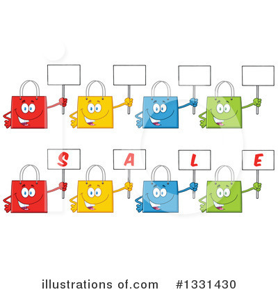 Royalty-Free (RF) Shopping Bag Clipart Illustration by Hit Toon - Stock Sample #1331430