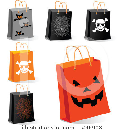 Royalty-Free (RF) Shopping Bag Clipart Illustration by Pushkin - Stock Sample #66903