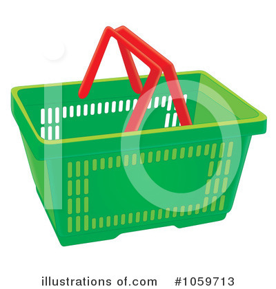 Royalty-Free (RF) Shopping Basket Clipart Illustration by Alex Bannykh - Stock Sample #1059713