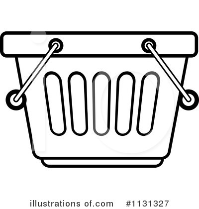 Royalty-Free (RF) Shopping Basket Clipart Illustration by Lal Perera - Stock Sample #1131327