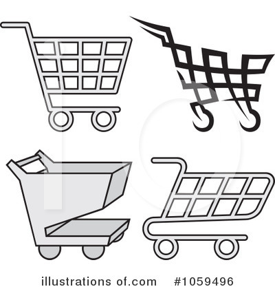 Royalty-Free (RF) Shopping Cart Clipart Illustration by Any Vector - Stock Sample #1059496
