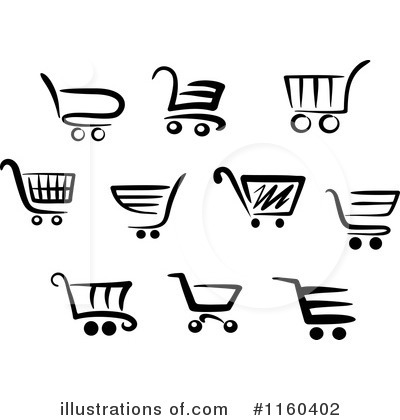 Shopping Cart Icon Clipart #1160402 by Vector Tradition SM