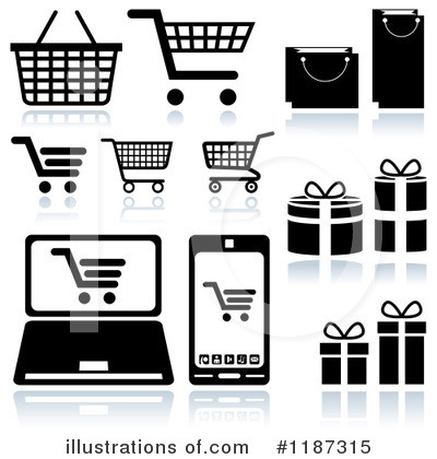 Royalty-Free (RF) Shopping Cart Clipart Illustration by dero - Stock Sample #1187315