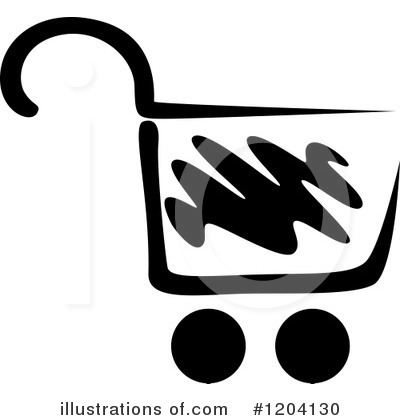 Shopping Cart Icon Clipart #1204130 by Vector Tradition SM