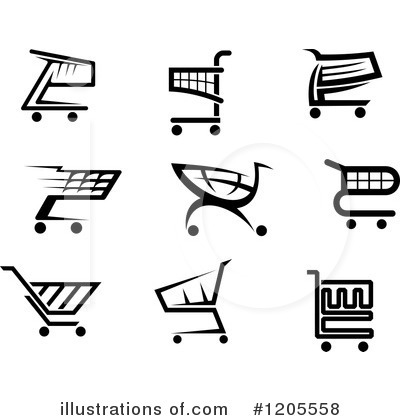 Royalty-Free (RF) Shopping Cart Clipart Illustration by Vector Tradition SM - Stock Sample #1205558