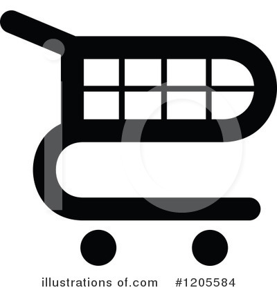 Royalty-Free (RF) Shopping Cart Clipart Illustration by Vector Tradition SM - Stock Sample #1205584