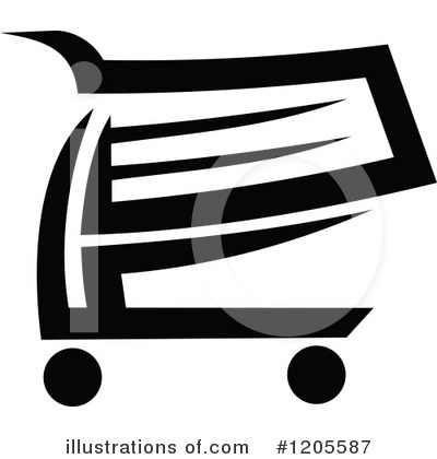 Royalty-Free (RF) Shopping Cart Clipart Illustration by Vector Tradition SM - Stock Sample #1205587