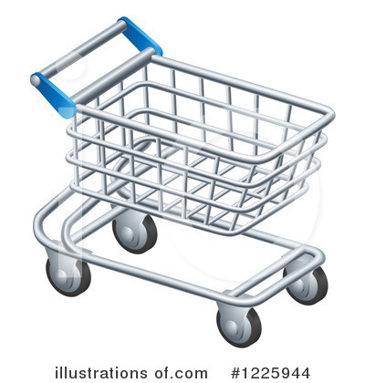 Royalty-Free (RF) Shopping Cart Clipart Illustration by AtStockIllustration - Stock Sample #1225944