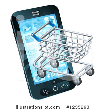 Royalty-Free (RF) Shopping Cart Clipart Illustration by AtStockIllustration - Stock Sample #1235293