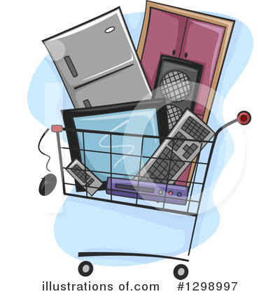 Royalty-Free (RF) Shopping Cart Clipart Illustration by BNP Design Studio - Stock Sample #1298997
