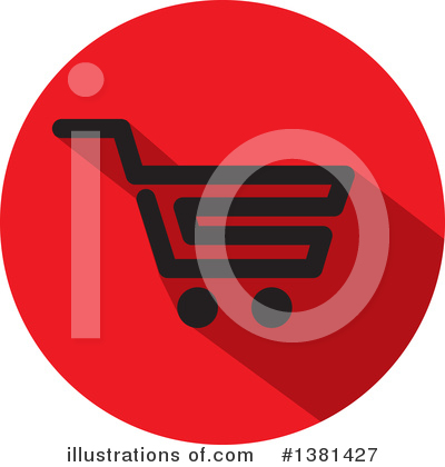 Royalty-Free (RF) Shopping Cart Clipart Illustration by ColorMagic - Stock Sample #1381427