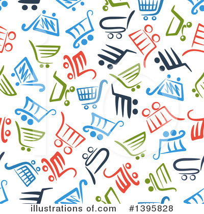 Royalty-Free (RF) Shopping Cart Clipart Illustration by Vector Tradition SM - Stock Sample #1395828