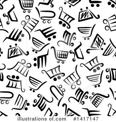 Royalty-Free (RF) Shopping Cart Clipart Illustration by Vector Tradition SM - Stock Sample #1417147