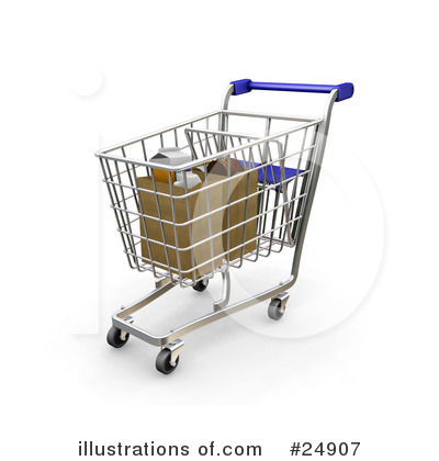 Royalty-Free (RF) Shopping Cart Clipart Illustration by KJ Pargeter - Stock Sample #24907