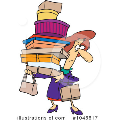 Royalty-Free (RF) Shopping Clipart Illustration by toonaday - Stock Sample #1046617