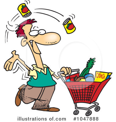 Royalty-Free (RF) Shopping Clipart Illustration by toonaday - Stock Sample #1047888