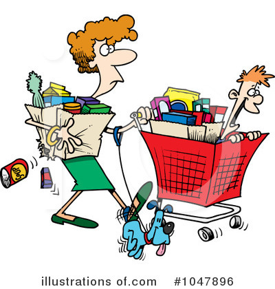 Royalty-Free (RF) Shopping Clipart Illustration by toonaday - Stock Sample #1047896