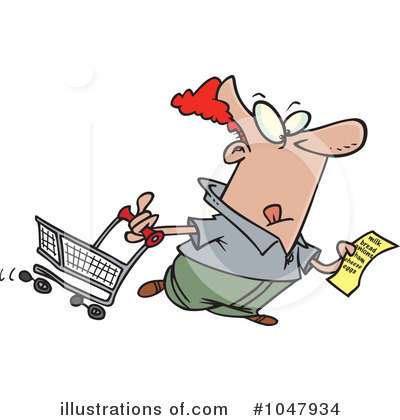Royalty-Free (RF) Shopping Clipart Illustration by toonaday - Stock Sample #1047934