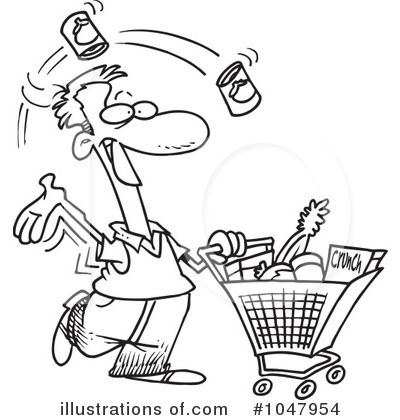 Royalty-Free (RF) Shopping Clipart Illustration by toonaday - Stock Sample #1047954