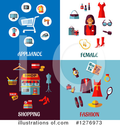Royalty-Free (RF) Shopping Clipart Illustration by Vector Tradition SM - Stock Sample #1276973