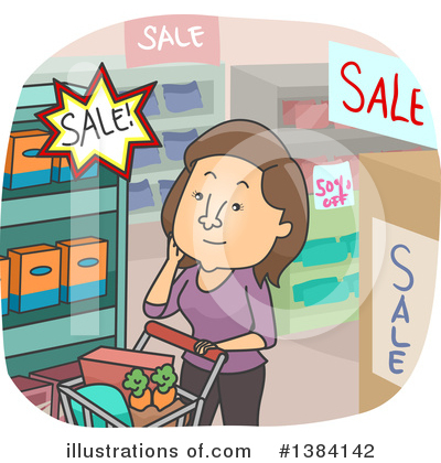 Royalty-Free (RF) Shopping Clipart Illustration by BNP Design Studio - Stock Sample #1384142