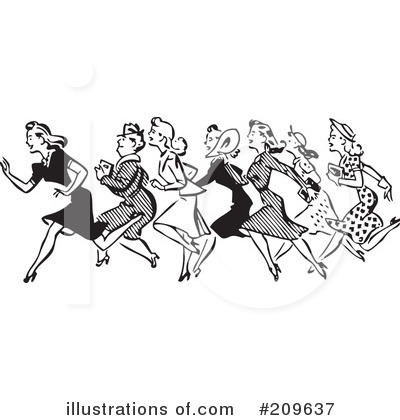 Retro Woman Clipart #209637 by BestVector