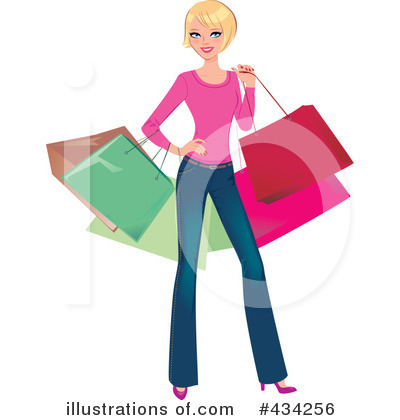 Royalty-Free (RF) Shopping Clipart Illustration by Monica - Stock Sample #434256