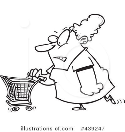 Royalty-Free (RF) Shopping Clipart Illustration by toonaday - Stock Sample #439247