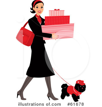 Royalty-Free (RF) Shopping Clipart Illustration by Monica - Stock Sample #61678