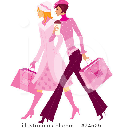Royalty-Free (RF) Shopping Clipart Illustration by Monica - Stock Sample #74525
