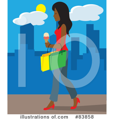 Royalty-Free (RF) Shopping Clipart Illustration by Rosie Piter - Stock Sample #83858